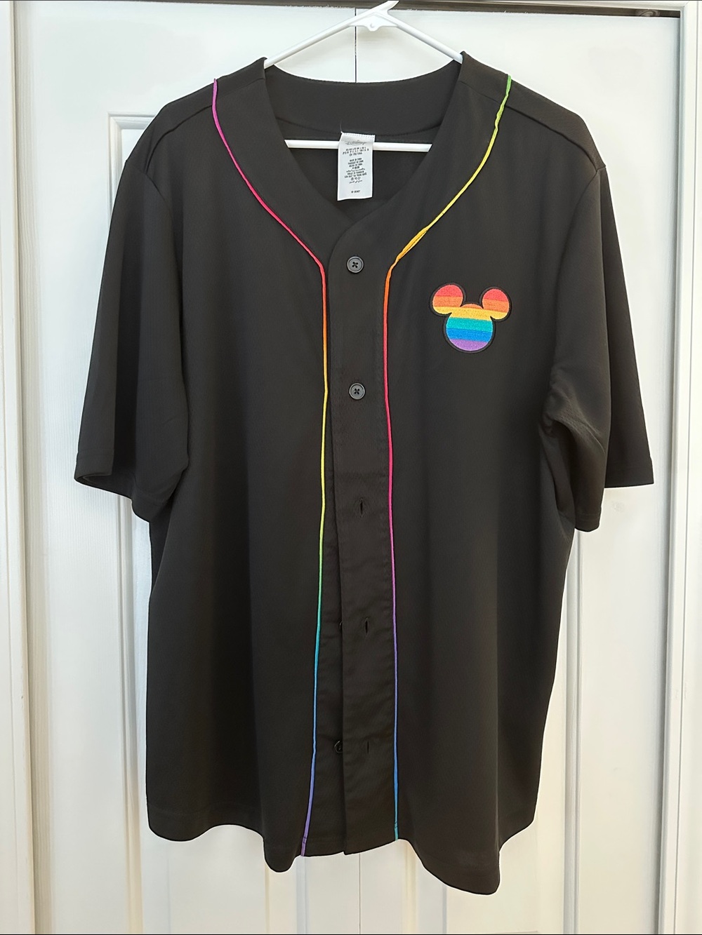 Disney Pride Baseball Jersey with Rainbow Trim